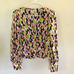 Glamorous/Anthropologie Color Dotted Blouse
